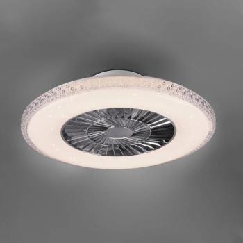 Harstad LED mennyezeti ventilátor, kristálykeret kép