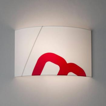 Hazai kikötő vitorla fali lámpa, fehér/piros kép