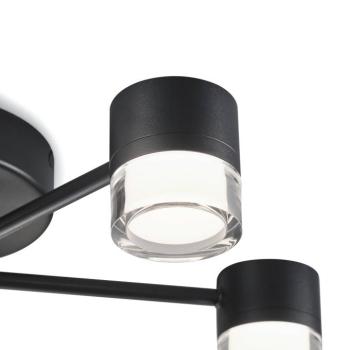 Helestra Kala LED mennyezeti lámpa, fekete, 11-égő kép