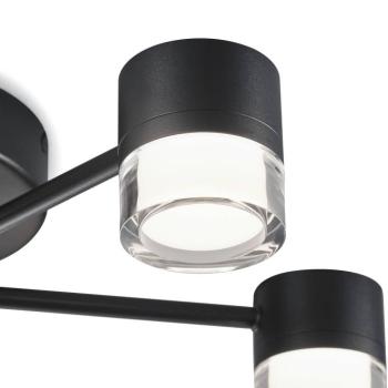 Helestra Kala LED mennyezeti lámpa, fekete, 7-égő kép