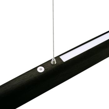 HerzBlut Arco LED-es függőlámpa kőris tölgyfa szén 130cm kép
