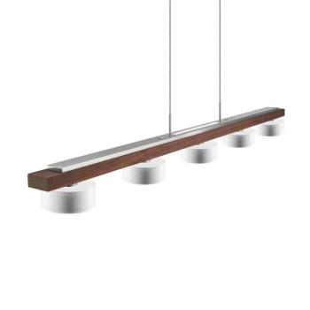 HerzBlut függőlámpa Estelle, fa, 130 cm, olajozott diófa kép