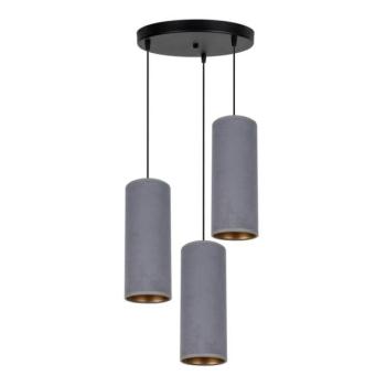 HEXE Csillár zsinóron AVALO 3xE27/60W/230V á. 35 cm szürke  kép