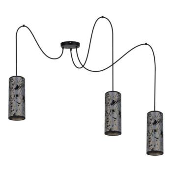 HEXE Csillár zsinóron AVALO 3xE27/60W/230V pók szürke/fekete  kép