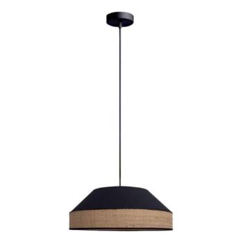 HEXE Csillár zsinóron MANISO 1xE27/60W/230V átm. 45 cm fekete/bézs  kép
