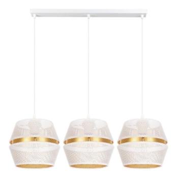 HEXE Csillár zsinóron PARIS 3xE27/60W/230V fehér/arany  kép