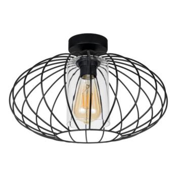 HEXE Felületre szerelhető csillár CORRINI 1xE27/60W/230V átm. 34 cm fekete/átlátszó  kép