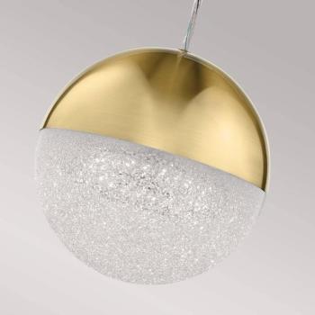 Holdfény LED-es függőlámpa, arany színű, alumínium, Ø 20 cm, gömb alakú kép