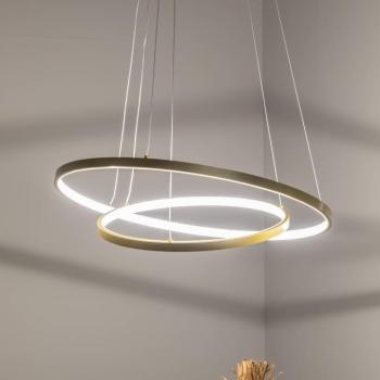 HOOP LED függőlámpa, 51 W, Ø 60 cm, 4.000 K, arany színű kép