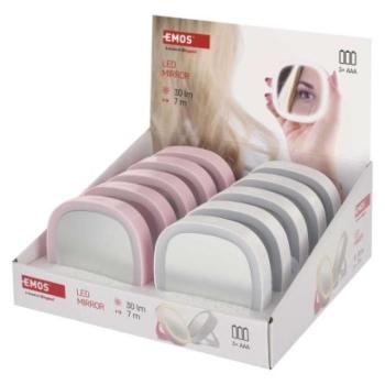 Hordozható sminktükör LED fénnyel, 10 db, kínáló dobozban kép