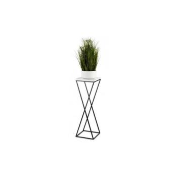 HowHomely LOFT virágtartó állvány 70x24 cm fekete/fehér  kép