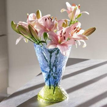 HÜBSCH Abyss váza, kék, üveg, magasság 29 cm, Ø 20 cm kép