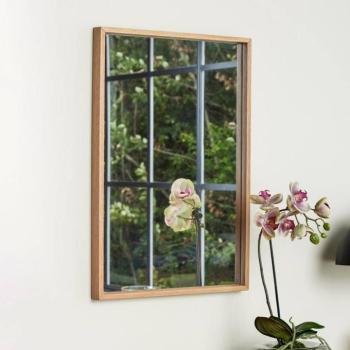 HÜBSCH Mélységi tükör, 60 x 40 cm, világos tölgyfa kép