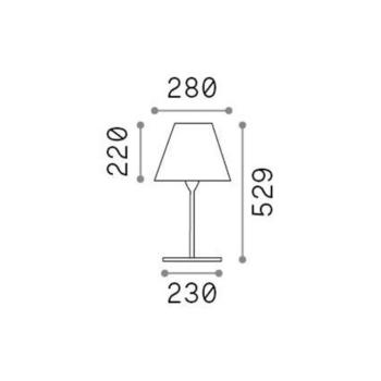 Ideal Lux Arcadia kültéri asztali lámpa, antracit, magasság 53 cm kép
