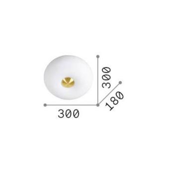 Ideal Lux Arizona mennyezeti lámpa, opál üveg, Ø 30 cm kép