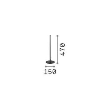 Ideal Lux LED asztali lámpa Filo fekete alumínium magasság 47 cm kép