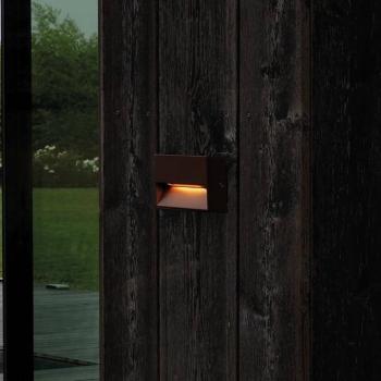 Ideal Lux LED kültéri fali lámpa Dedra, barna, 10 x 6,5 cm, 10 x 6,5 cm kép