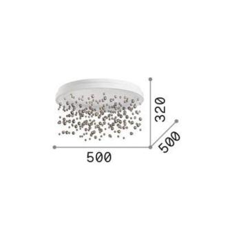 Ideal Lux LED mennyezeti lámpa Armony fehér fém üveg, Ø 50 cm kép