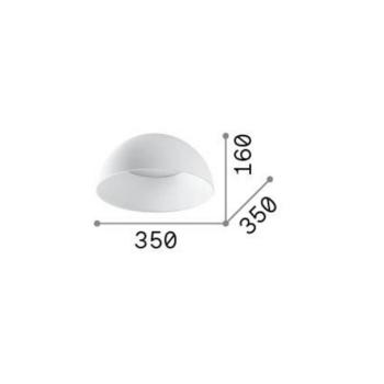 Ideal Lux LED mennyezeti lámpa Corolla-1, fehér, fém, Ø 35 cm kép