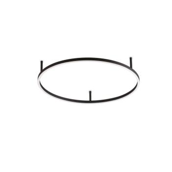 Ideal Lux LED mennyezeti lámpa Oracle Slim Ø 70 cm fekete 3000K kép