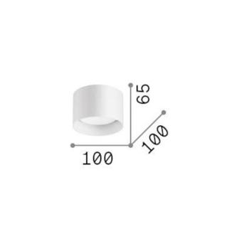 Ideal Lux lefelé világító Spike Kerek, réz színű, alumínium, Ø 10 cm kép