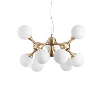 Ideal Lux Nodi függőlámpa 9-light sárgaréz/fehér kép