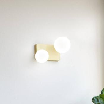 Ideal Lux Penta mennyezeti lámpa, 2-lámpás, arany színű, opálüveggel kép