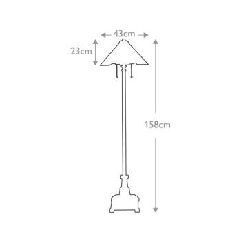 Inglenook állólámpa, Tiffany stílus, bronz, magasság 158 cm kép