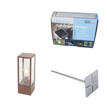 Ipari kültéri állólámpa rozsdabarna 40 cm IP44 - Charlois kép