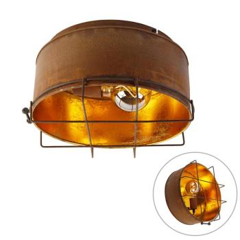 Ipari mennyezeti lámpa rozsdabarna 35 cm - Barril kép