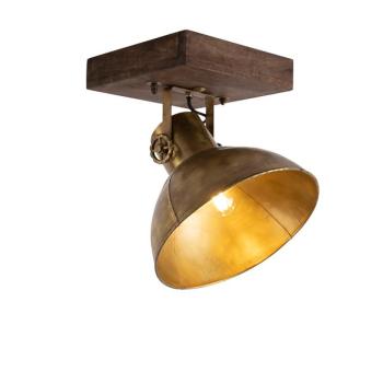 Ipari mennyezeti spotlámpa bronz fahatással 30 cm - Mangoes kép