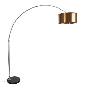 Ív lámpa acél búrával réz 50 cm - XXL kép