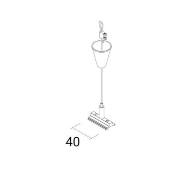 Ivela függesztés SQUARE 48 V fekete, reteszelés függesztett 2 m kép
