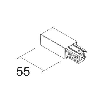 Ivela jobb oldali tápellátás SQUARE 48 V, fehér, műanyag kép