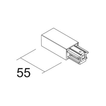 Ivela jobb oldali tápellátás SQUARE 48 V, fekete, műanyag kép