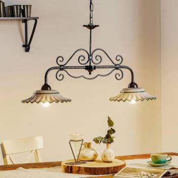 Játékos függő lámpa I Biliardi 2-izzós, zöld kép