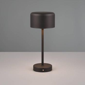 Jeff LED-es újratölthető asztali lámpa, matt fekete, magasság 30 cm, fém kép