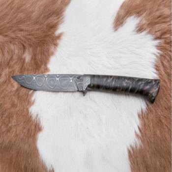 Jiří Čurda Exkluzív damaszkuszi kés 12,7 cm juhar/achát  kép