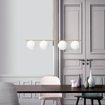 Jugen függőlámpa, arany, négy lámpával kép