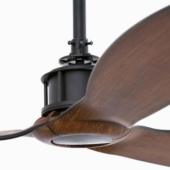 Just Fan M mennyezeti ventilátor fekete/sötét fa kép