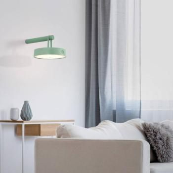 JUST LIGHT. LED-es újratölthető fali lámpa Arma, zöld, műanyag IP44 kép