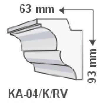 KA-04/K , Rejtett világítás díszléc , oldalfal , 1.25 m/db kép