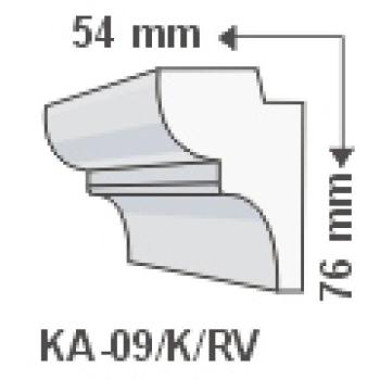 KA-09/K , Rejtett világítás díszléc , oldalfal , 1.25 m/db kép