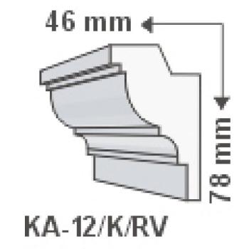 KA-12/K , Rejtett világítás díszléc , oldalfal , 1.25 m/db kép