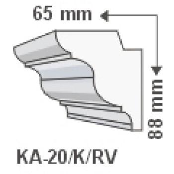 KA-20/K , Rejtett világítás díszléc , oldalfal , 1.25 m/db kép