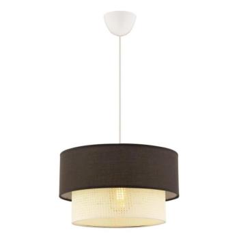  Kábeles függőlámpa ECHO 1xE27/60W/230V barna/krémszínű  kép