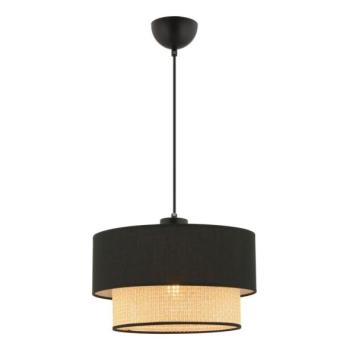  Kábeles függőlámpa ECHO 1xE27/60W/230V fekete/bézs  kép