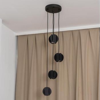  Kábeles függőlámpa GAMBIT 4xGU10/10W/230V fekete  kép