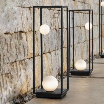 Karman Abachina LED állólámpa IP65 103cm fekete kép