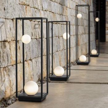 Karman Abachina LED állólámpa IP65 70cm fekete kép